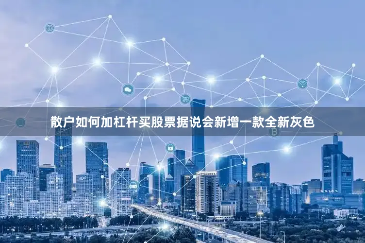 散户如何加杠杆买股票据说会新增一款全新灰色